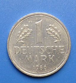 НДР, ФРН ГДР, ФРГ ^/--/^ Німеччина           (ФРН) - 1 марка 1986 р           (J) ^_^^^ Германия (ФРГ) - 1 марка 1986 г (J) - фото фото фото