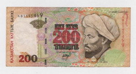 Казахстан Казахстан ^/--/^ 200 ТЕНГЕ = 1999 г. - серия АВ = в розетке &amp;quot;200&amp;quot; = КАЗАХСТАН = редкая ^_^^^ 2000 ТЕНГЕ 1999 р. - серія АВ в розетці &amp;quot; 200 &amp;quot; КАЗАХСТАН рідкісна - фото фото фото