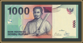 Індонезія Индонезия ^/--/^ Индонезия 1000 рупий 2000 P-141  (141 /--/ а) UNC ^_^^^ Індонезія 1000 рупій 2000 P-141 (141 /--/ а) UNC - фото фото фото