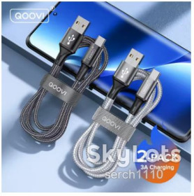 Кабелі Кабели ^/--/^ QOOVI 3.1 /--/ A USB Type C Nylon кабель швидкої зарядки і передачі даних 1 м 2 /--/ шт! ^_^^^ QOOVI 3. 1 /--/ A USB Type C Nylon кабель скорой зарядки и передачи данных 1 м /--/ 2 /--/ шт! - фото фото фото
