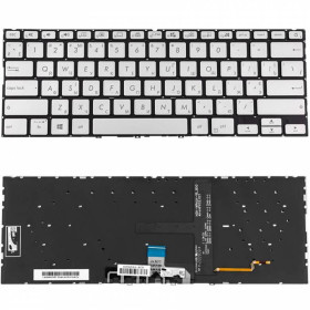 Клавіатури Клавиатуры ^/--/^ Клавиатура для ноутбука ASUS (UX /--/ 434 series) ukr, ice-silver, без фрейма, подсветка клавиш (ОРИГИНАЛ) ^_^^^ Клавіатура для ноутбука ASUS (UX /--/ 434 series) ukr, ice-silver, без фрейму, підсвічування клавіш (ОРИГИНАЛ) - фото фото фото