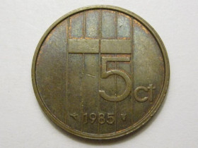 Нідерланди Нидерланды ^/--/^ Нидерланды 5 центов 1985 года 38596 ^_^^^ Нідерланди 5 центів 1985 року 38596 - фото фото фото