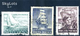 Транспорт Транспорт ^/--/^ Польша. Морской транспорт (серия) 1952 г. ^_^^^ Польща. Морський транспорт (серія) 1952 - фото фото фото