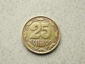 Обігові Обиходные ^/--/^ 25 копійок 1992 рік Україна 2 /--/ ВАм &amp;quot; Бублики &amp;quot;  (161 /--/ а) ^_^^^ 25 копеек 1992 год Украина 2 /--/ ВАм &amp;quot; Бублики &amp;quot; (161 /--/ а) - фото фото фото