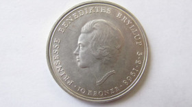 Данія Дания ^/--/^ 10 крон 1968 год Дания Свадьба принцессы Бенедикты ^_^^^ 10 крон 1968 Данія Весілля принцеси Бенедикти - фото фото фото