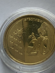 Мальта Мальта ^/--/^ 20 євроцент  Мальта.  SPECIMEN. Європроба. Капсула. ^_^^^ 20 евроцент Мальта. SPECIMEN. Европроба. Капсула. - фото фото фото