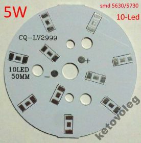 Світлодіоди Светодиоды ^/--/^ 5 /--/ W PCB 50 мм для LED 5630 / 5730 алюминий 1-шт ^_^^^ 5 /--/ W PCB 50 мм для LED 5630 / 5730 алюміній 1-шт - фото фото фото
