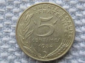 Франція Франция ^/--/^ Франция, 5 сантимов 1984 года #1321 ^_^^^ Франція, 5 сантимів 1984 року #1321 - фото фото фото
