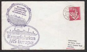 Європа Европа ^/--/^ Германия 1981 КОРАБЕЛЬНОЕ ГАШЕНИЕ КОРАБЛЬ СУДНО MS Europa МОРСКОЙ ТРАНСПОРТ КОРАБЕЛЬНАЯ ПОЧТА ^_^^^ Німеччина 1981 КОРОБЕЛЬНЕ ГАШЕННЯ КОРАБЛЬ СУДНО MS Europa МОРСЬКИЙ ТРАНСПОРТ КОРАБЕЛЬНА ПОШТА - фото фото фото