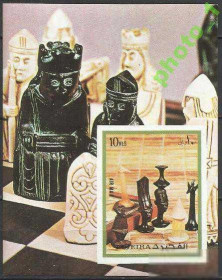 ОАЕ ОАЭ ^/--/^ Фуджейра 1973 шахматы бл.б/з ^_^^^ Фуджейра 1973 шахи бл.б/з - фото фото фото