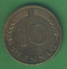НДР, ФРН ГДР, ФРГ ^/--/^ ФРГ 10 пфеннигов 1966 г. j ^_^^^ ФРН 10 пфенігів 1966 р. - фото фото фото