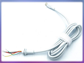 Адаптери живлення Адаптеры питания ^/--/^ DC кабель (Type-C, USB-C) для блока питания (30 /--/ W, 45 /--/ W, 65 /--/ W, 87 /--/ W, 90 /--/ W) 5-проводов, 1.2 /--/ m White. От бло ^_^^^ DC кабель (Type-C, USB-C) для блоку харчування (30 /--/ W, 45 /--/ W, 65 /--/ W, 87 /--/ W) 5-проводів, 1.2 /--/ m White. Від блоку пі - фото фото фото