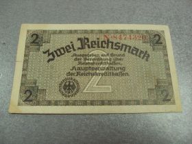 Німеччина Германия ^/--/^ банкнота 2 рейхсмарки 1939-1945 германия №49 ^_^^^ банкнота 2 рейхсмарки 1939-1945 германія No /--/ 49 - фото фото фото