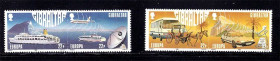 Освоєння космосу Освоение космоса ^/--/^ Авиация . Гибралтар 1988 г  MNH - 2 /--/ е сцепки ^_^^^ Гібралтар 1988 MNH - 2 /--/ е зчеплення - фото фото фото