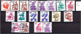 НДР, ФРН ГДР, ФРГ ^/--/^ ZM Германия 1971 г - стандарт - гаш. - профессии и ТБ ^_^^^ ZM Німеччина 1971 р - стандарт - гаш. - професії і ТБ - фото фото фото