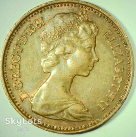 Єлизавета II (після ) Елизавета II (после ) ^/--/^ Великобритания 1 новый пенни, 1981 №94 ^_^^^ Велика Британія 1 новий пенні, 1981 No 94 - фото фото фото
