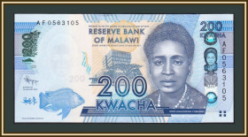 Малаві Малави ^/--/^ Малави 200 квача 2012 P-60  (60 /--/ a) UNC ^_^^^ Малавы 200 квача 2012 P-60 (60 /--/ a) UNC - фото фото фото