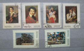 СРСР - СССР - ^/--/^ РУССКАЯ ЖИВОПИСЬ  = СССР - СРСР = 1973 р. = гаш. &amp; ^_^^^ РОСІЙСЬКИЙ ЖИВОПИС = СРСР - СРСР = 1973 р. = гаш. &amp; - фото фото фото
