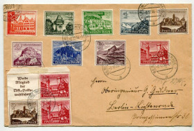 Європа Европа ^/--/^ Конверт Німецький Райх, із вирізом 1939 р.+ марки. ^_^^^ Конверт Немецкий Рейх, с вырезом 1939 г. + марки. - фото фото фото