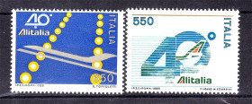 Транспорт Транспорт ^/--/^ Авиация .  Италия  1986 г MNH - ^_^^^ Італія 1986 MNH - фото фото фото