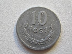 - року - года ^/--/^ Польша 10 грошей 1965 года 33587 ^_^^^ Польща 10 грошей 1965 року 33587 - фото фото фото