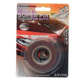Інші інструменти Другие инструменты ^/--/^ Лента 2-стороння акрилова VIROK Super Fix for Auto: 12 мм х 2 м VR-23 /--/ V /--/ 110 ^_^^^ Лента 2-сторонняя акрилова VIROK Super Fix for Auto: 12 мм х 2 м VR-23 /--/ V /--/ 110 - фото фото фото