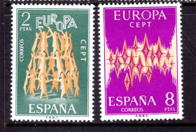 Іспанія Испания ^/--/^ Испания 1972 г MNH  - EUROPA CEPT - ^_^^^ 1972 — Іспанія — EUROPA CEPT - фото фото фото