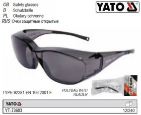 Інші інструменти Другие инструменты ^/--/^ Очки защитные YATO затемненные открытые YT-73603 ^_^^^ Окуляри захисні YATO Польща затемнені відкриті YT-73603 - фото фото фото