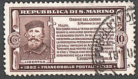 Малі Держави Європи Малые Государства Европы ^/--/^ Сан-Марино  (1932) 50-летие со дня смерти Джузеппе Гарибальди ^_^^^ Сан-Марино (1932) 50-річчя з дня смерті Джузеппе Гарібальді - фото фото фото