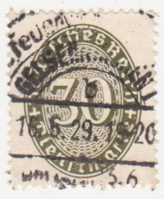 Веймарська республіка Веймарская республика ^/--/^ Германия     ( Рейх) 1927 г. №  120 гашеная ^_^^^ Німеччина (Рейх) 1927 р. No 120 гашена - фото фото фото
