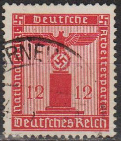 Третій Рейх (-) Третий Рейх (-) ^/--/^ 1938 - Рейх - Службова марка 12 Mi.150 _2,0 € ^_^^^ 1938 - Рейх - Служебная марка 12 Mi.150 _2,0 € - фото фото фото