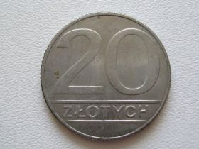 - року - года ^/--/^ Польша 20 злотых 1990 года #10452 ^_^^^ Польща 20 злотих 1990 #10452 - фото фото фото
