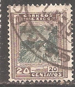 Північна Америка Северная Америка ^/--/^ Мексика 1936 Sc.727 used Откр.в Мехико-Сити трасс ^_^^^ Мексика 1936 Sc.727 used Відкр. в Мехіко-Сіті трас - фото фото фото