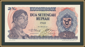 Індонезія Индонезия ^/--/^ Индонезия 2 1/2 рупии 1968 P-103  (103 /--/ a) UNC ^_^^^ Індонезія 2 1/2 рупії 1968 P-103 (103 /--/ a) UNC - фото фото фото