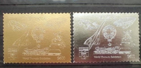Освоєння космосу Освоение космоса ^/--/^ Гвиана Guyana Space Mi  3820.-21 BA ГолдСильвер MNH ^_^^^ Гвіана Guyana Space Mi 3820.-21 BA ГолдСільвер MNH - фото фото фото