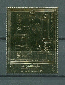 Історія та особистості История и личности ^/--/^ Фуджейра Fujeira  Napoleon Gold foil Perf MNH ^_^^^ Fujeira Napoleon Gold foil Perf MNH - фото фото фото