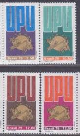 Південна Америка Южная Америка ^/--/^ Бразилия 1979 ПОЧТА ВПС UPU 105 ЛЕТ ЮБИЛЕЙ ПОЧТОВАЯ СЛУЖБА ДОСТАВКА ЗЕМНОЙ ШАР 4 /--/ м Mi.1738-1741** MNH ^_^^^ Бразилія 1979 ПОШТА ВПС UPU 105 РОКІВ ПІВДЕННОЇ СЛУЖБА ДОСТАВКА ЗЕМНОЇ ШАР 4 /--/ М Mi.1738-1741** MNH - фото фото фото