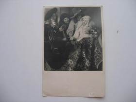 СРСР СССР ^/--/^ Открытка Вермеер Дельфтский У сводни 1955 г. ^_^^^ Вермеєр Дельфтський У зведенні 1955 - фото фото фото