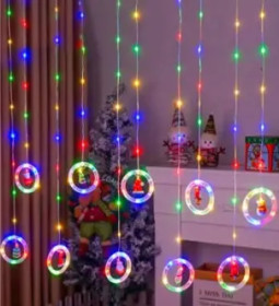 Гірлянди, освітлення Гирлянды, освещение ^/--/^ Xmas штора Кільця з фігурами 3 /--/ m*70 /--/ cm 110 /--/ L M Мультикольорові ^_^^^ Xmas штора Кольца с фигурами 3 /--/ m*70 /--/ cm 110 /--/ L M мультицветные - фото фото фото