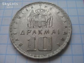 Греція Греция ^/--/^ 10 /--/ драхм 1959 Греція, Павлос ^_^^^ 10 /--/ драхм 1959 Греция, Павлос - фото фото фото