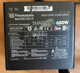 Блоки живлення Блоки питания ^/--/^ Блок живлення Thermaltake SMART RGB 600 /--/ W. Стандарт 80+EU. ^_^^^ Блок питания Thermaltake SMART RGB 600 /--/ W. Стандарт 80+EU. - фото фото фото