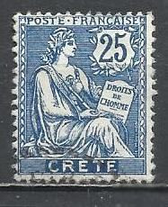 Франція Франция ^/--/^ Крит франц. 1903 аллегория  1 /--/ м.гаш. ^_^^^ Крит франц. 1903 алегорія 1 /--/ м.гаш. - фото фото фото