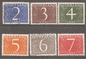 Бенілюкс Бенилюкс ^/--/^ Нидерланды 1946-54 Sc.283,285,340-343 used ^_^^^ Нідерланди 1946-54 Sc.283,285,340-343 used - фото фото фото
