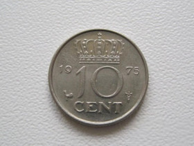 Нідерланди Нидерланды ^/--/^ Нидерланды 10 центов 1975 года 23257 ^_^^^ Нідерланди 10 центів 1975 року 23257 - фото фото фото