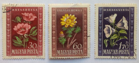 Угорщина Венгрия ^/--/^ Венгрия 1950 Цветы, флора, гашеные  (КЦ=4,5 евро) ^_^^^ Угорщина 1950 Квіти, флора, гашені (КЦ = 4,5 євро) - фото фото фото