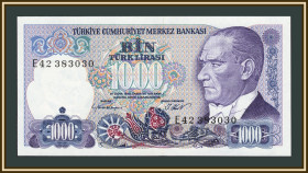 Туреччина Турция ^/--/^ Турция 1000 лир 1970  (1986) P-196  (196 /--/ a.1) UNC ^_^^^ Туреччина 1000 лір 1970 (1986) P-196 (196 /--/ a.1) UNC - фото фото фото