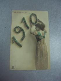 Росія до  року Россия до  года ^/--/^ открытка с новым годом 1910 одесса ялта №4141 ^_^^^ листівка з новим роком 1910 одеса ялта No /--/ 4141 - фото фото фото
