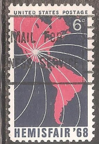 Північна Америка Северная Америка ^/--/^ США 1968 Sc.1340 гаш. - фото фото фото