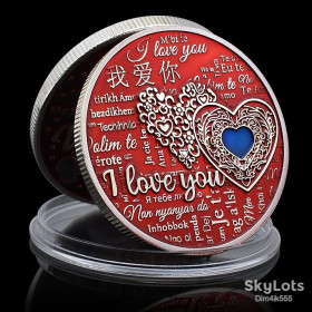 Сувенири Сувениры ^/--/^ Памятная монета I Love You Стрела Купидона Happy Valentine&amp;apos;s Day Red ^_^^^ Пам'ятна монета I Love You Стріла Купідона Happy Valentine &amp;apos;s Day Red - фото фото фото