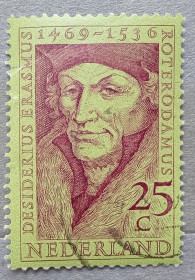 Бенілюкс Бенилюкс ^/--/^ Нидерланды 1969 г - 500-летие со дня рождения Эразма Роттердамского, гаш ^_^^^ Нідерланди 1969 р - 500-річчя від дня народження Еразма Роттердамського, гаш - фото фото фото